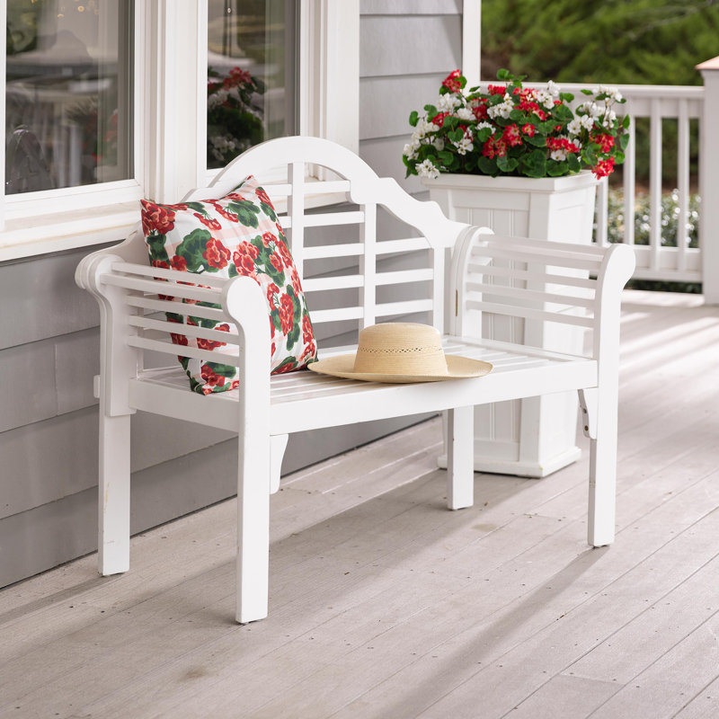 White lutyens garden bench sale